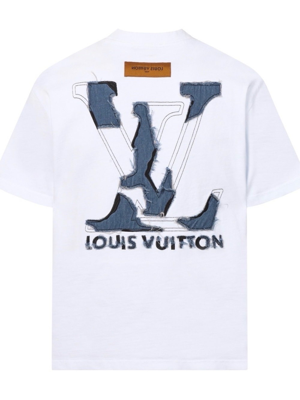 Louis Vuitton White Shirt with Black and Orange Label